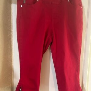 Bell by Kim gravel Red Women’s Stretch capris- Classic Fit
